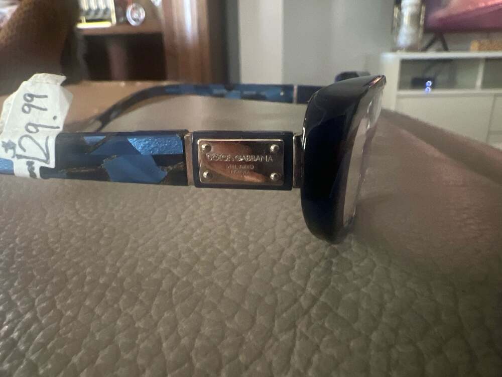 Dolce & Gabbana Blue Marble Rectangle Eyeglasses DG 3125
